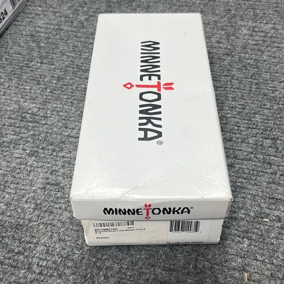 Minnetonka Women’s Pink Kilty Moccasins (3134) - Picture 9 of 9